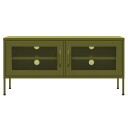 vidaXL TV-benk olivengrønn 105x35x50 cm stål