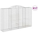  Gabionkurver buede 17 stk 300x50x180/200 cm galvanisert jern