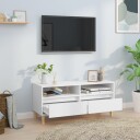 vidaXL TV-benk hvit 100x34,5x44,5 cm konstruert tre