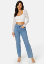 BUBBLEROOM Lace L/S Bustier Top Offwhite S