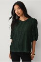 Ellos Collection   Trikotbluse med struktur   Grønn
