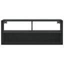  TV-benk svart 100x31x39,5 cm konstruert tre og metall 8721102839931