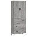 vidaXL Highboard grå sonoma 69,5x34x180 cm konstruert tre 8720845411145