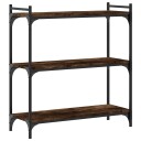  Bokhylle 3 etasjer røkt eik 80x30x86 cm konstruert tre 8721012194519