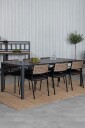 Venture Home   Spisegruppe Break med 6 spisestoler Paola   Svart