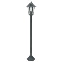 Hagelyktestolpe E27 110 cm 6 stk aluminium mørkegrønn