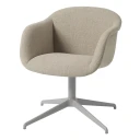 Muuto Fiber Soft Armchair Swivel Base   Ecriture 240 Grey
