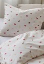 Dynetrekksett Enkeltseng 2 Delers Hjärttrud   Beige