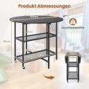 Sammenleggbart spisebord – marmorlook seter 2 4 mobil