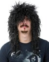 Hisab Heavy Metal Peruk - Svart - Halloween & Maskerad