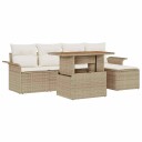 vidaXL Hagesofa Set 6 stk. beige og krem