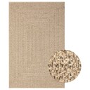 vidaXL Teppe 200x290 cm jute-utseende innendørs og utendørs