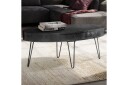 Sofabord Wohnling Solid tre 100 cm oval med skuff i landlig stil -
