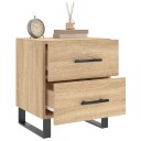 vidaXL Nattbord 2 stk sonoma eik 40x35x47,5 cm konstruert tre