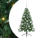 Kunstig Forhåndsopplyst Juletre med 150 LED grønn 120 cm PVC
