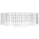 Vidaxl Kaninbur Med 12 Paneler 54X60 cm Galvanisert Jern