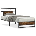  Sengeramme uten madrass røkt eik 75x190 cm konstruert tre 4106898
