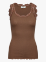 Rosemunde Babette Silk Top With Lace Brun L