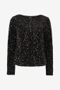 Vero Moda   Paljettopp vmBella LS Boat Neck Top   Svart