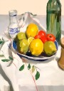 Lemons and Tomatoes rustic kitchen still life Plakat Plakat / 30x40cm