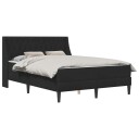 vidaXL Sengeramme med madrass med madrass Svart 120 x 190 cm Fløyel