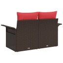 vidaXL Hagemøbelsofa med pute med lagring 141 x 62 x 69 cm polyrotting