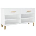 vidaXL Skoskap hvit 102x35x55 cm konstruert tre