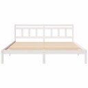  Sengestamme med hodegjerde Hvit 180 x 200 cm Heltre furu