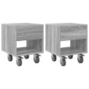  Nattbord 2 pcs Grå Sonoma 40,5 x 40 x 48 cm Konstruert tre