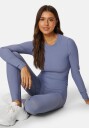 BUBBLEROOM Stefania Soft Rib Top Blue-grey M