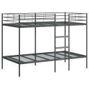  Køyeseng uten madrass svart 100x200 cm stål 42000324