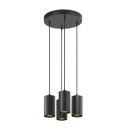 Asto tube rondell takpendel 4-lys - Svart