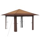vidaXL Gazebo uten sidevegg 3,3 x 3,3 m Beige og Brun