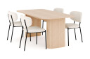 Other Brand Kopparbo Spisegruppe 160 220 cm Forlengbar med 4 Gemmiano Spisestoler Whitewash