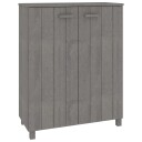 vidaXL Skoskap HAMAR lysegr? 85x40x108 cm heltre furu