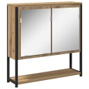  Baderomsspeilskap Håndlaget Eik 60x16x60 cm Konstruksjonsmateriale