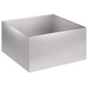 vidaXL Hageblomsterpotte Sølv 60 x 60 x 30 cm Rustfritt stål