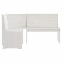 vidaXL Hjørnebenk 151 cm heltre furu hvit