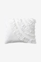 Ellos Home   Putetrekk Juliette Curve Frill i vasket bomull   Hvit