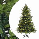 vidaXL Kunstig juletre med kuler 180 cm 300 LED-lys Varmhvit