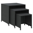 vidaXL Stablebord 3 stk svart polyrotting