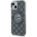Karl Lagerfeld iPhone 15 Plus 6,7" Head MagSafe Svart Monogram Mobildeksel