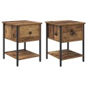 Nattbord 2 pcs Gammelt tre 34 x 35,5 x 45 cm Konstruert tre
