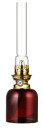 Karlskrona Lampfabrik Skeppsholmen fotogenlampe brun