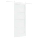 vidaXL Skyvedør med tilbehør Hvit 83x202 cm Solid MDF