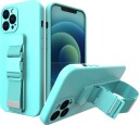 Hurtel Tauetui geletui med en kjede lanyard bag lanyard iPhone 13 Pro Max Lyseblå