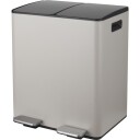 Spirella pedalbøtte Aliya matt taupe 2x20 liter