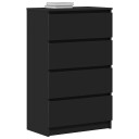 vidaXL Skjenk svart 60x35x98,5 cm konstruert tre