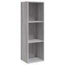 vidaXL Bokhylle/TV-benk gr? sonoma 36x30x114 cm konstruert tre