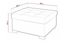 Trefor Fotpall 68 cm Ljusgrå -